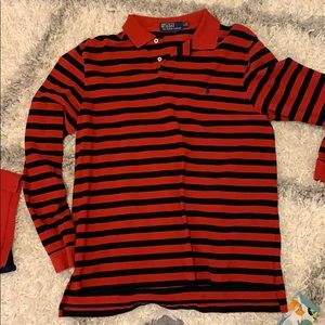 Ralph Lauren stripped long sleeve polo size large
